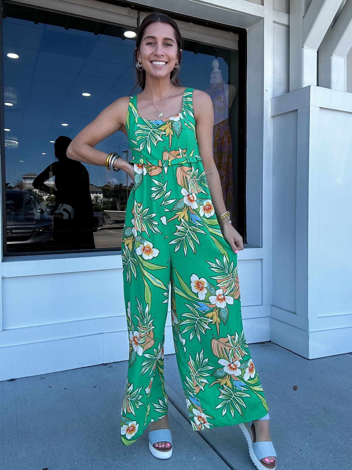 Fun In Floral Jumpsuit