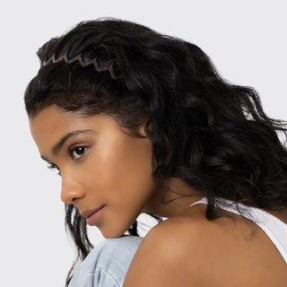 KITSCH Zig Zag Headband 2pc - Black and Tortoise