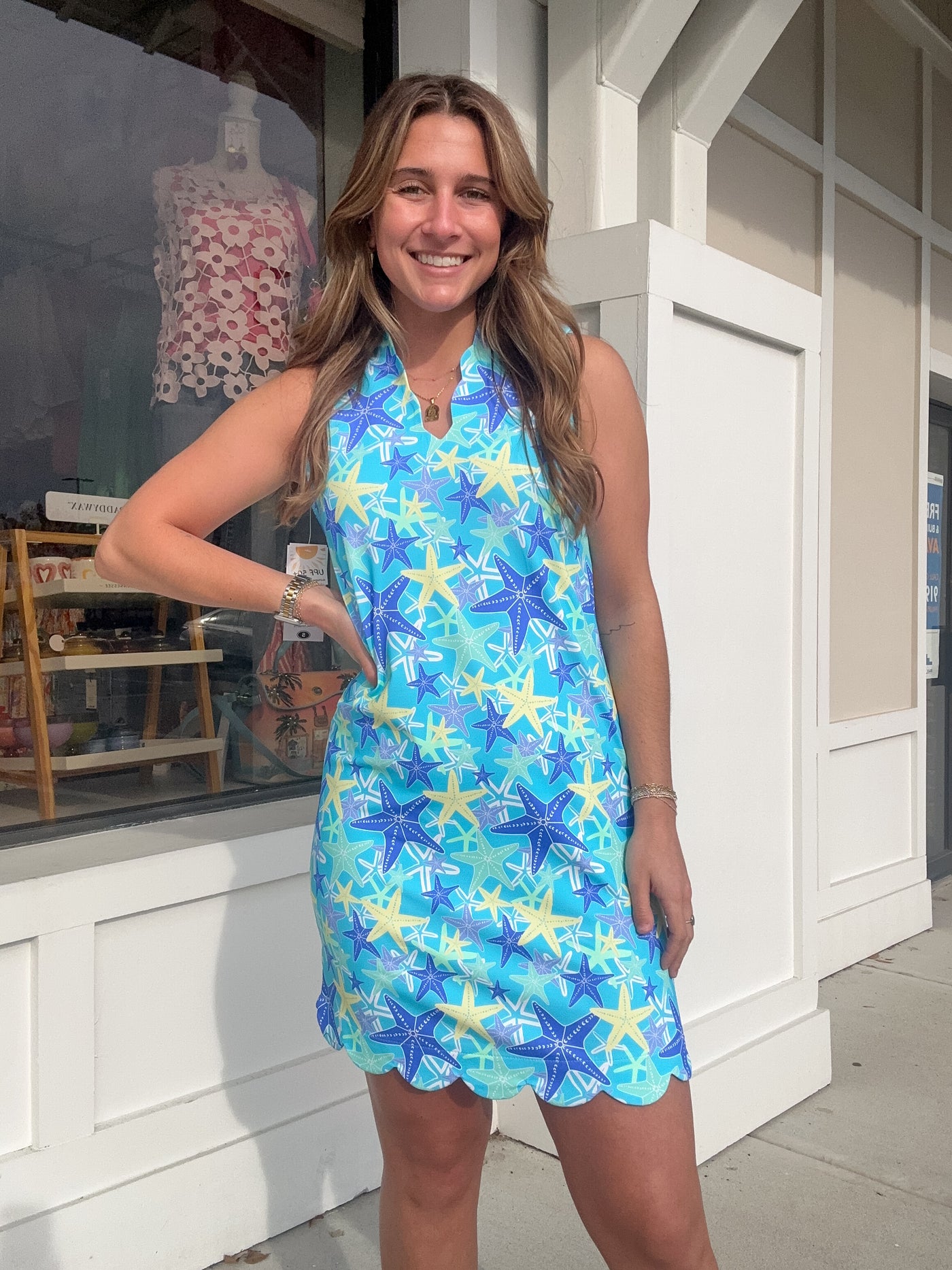 Lulu B Starfish Scalloped Dress