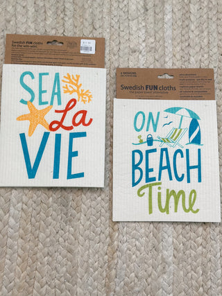 Coastal Swedish Fun Cloths - The Paper Towel Alternative