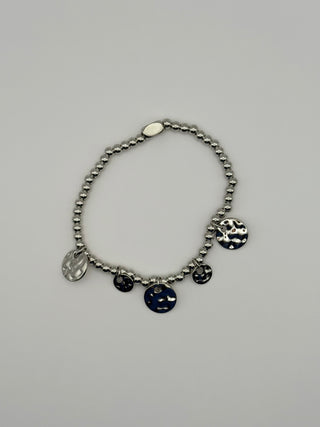 Isla Hammered Coin Stretch Bracelet