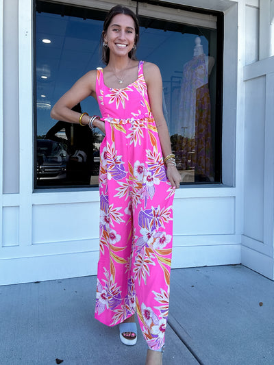 Fun In Floral Jumpsuit