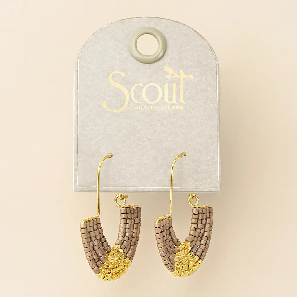 Chromacolor Miyuki U-Hoop Earring