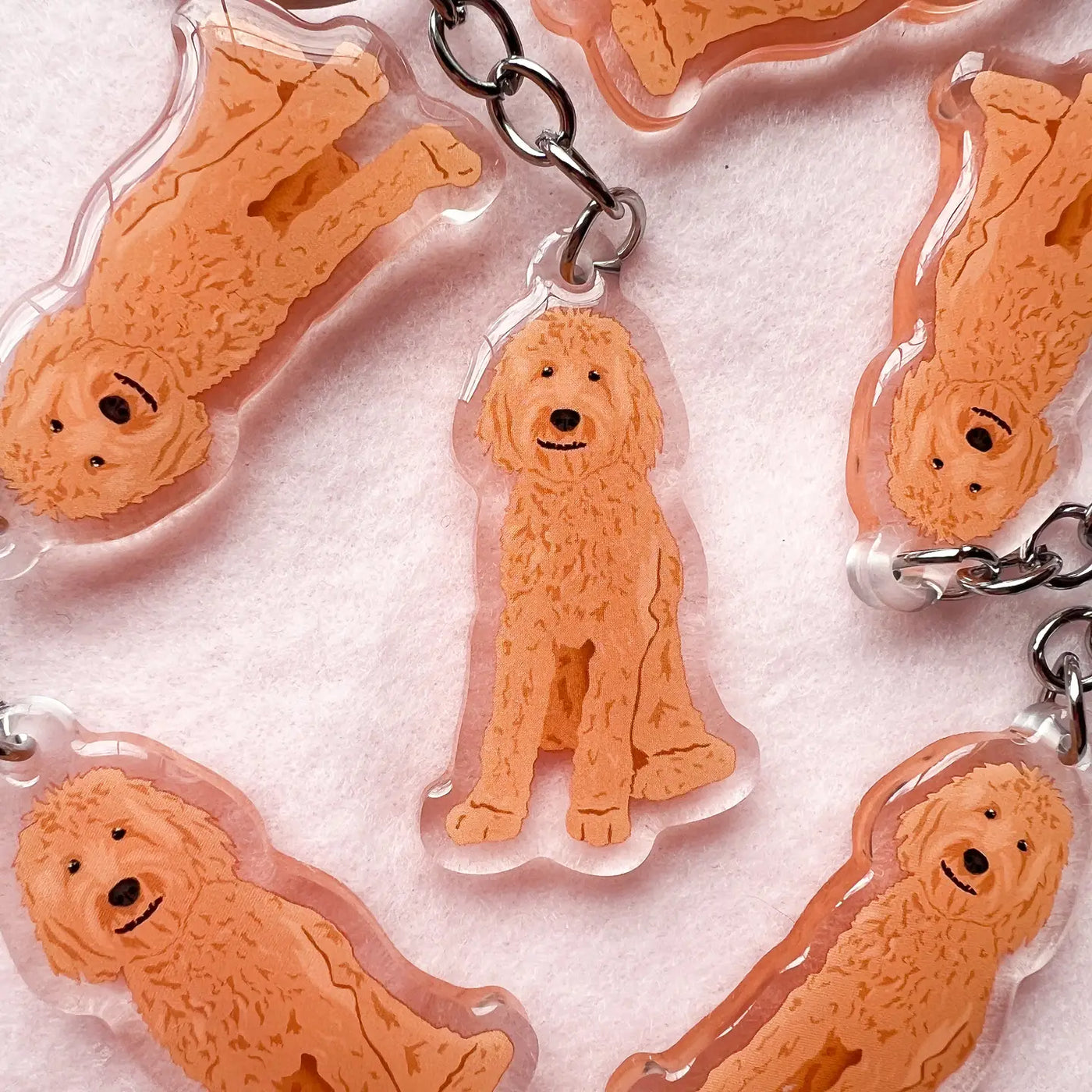 Goldendoodle (Blonde), Labradoodle (Blonde) Keychain