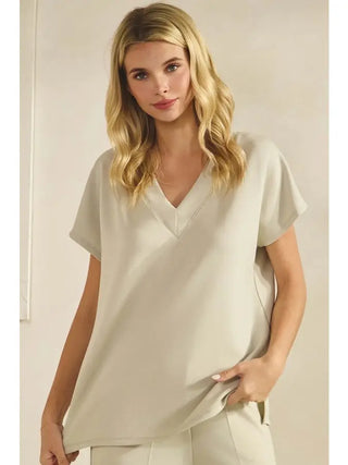V-Neck Modal Scuba Top