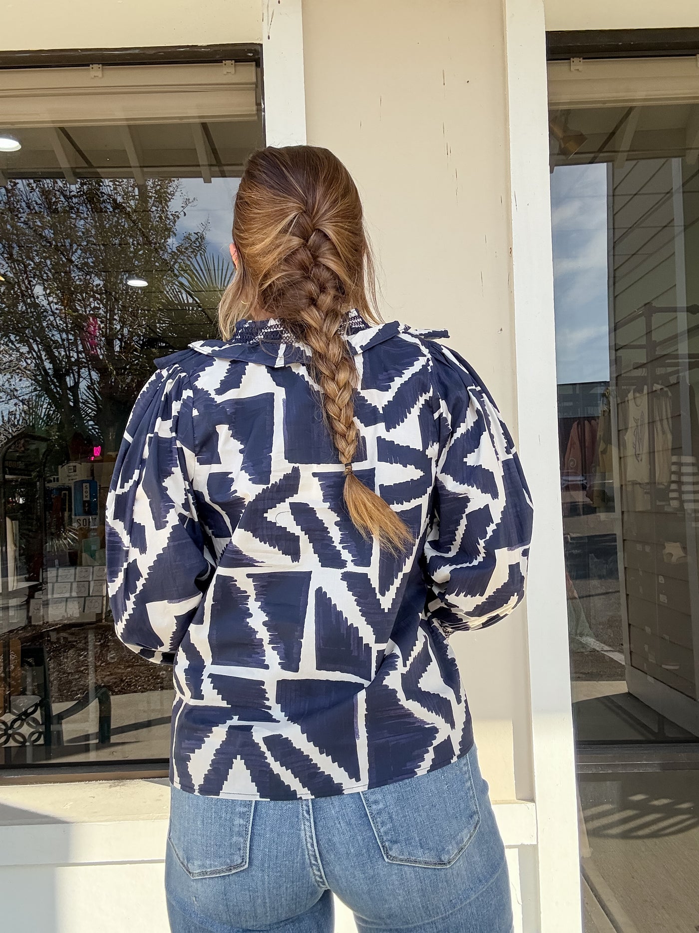 Puff Sleeve Ruffle Blouse