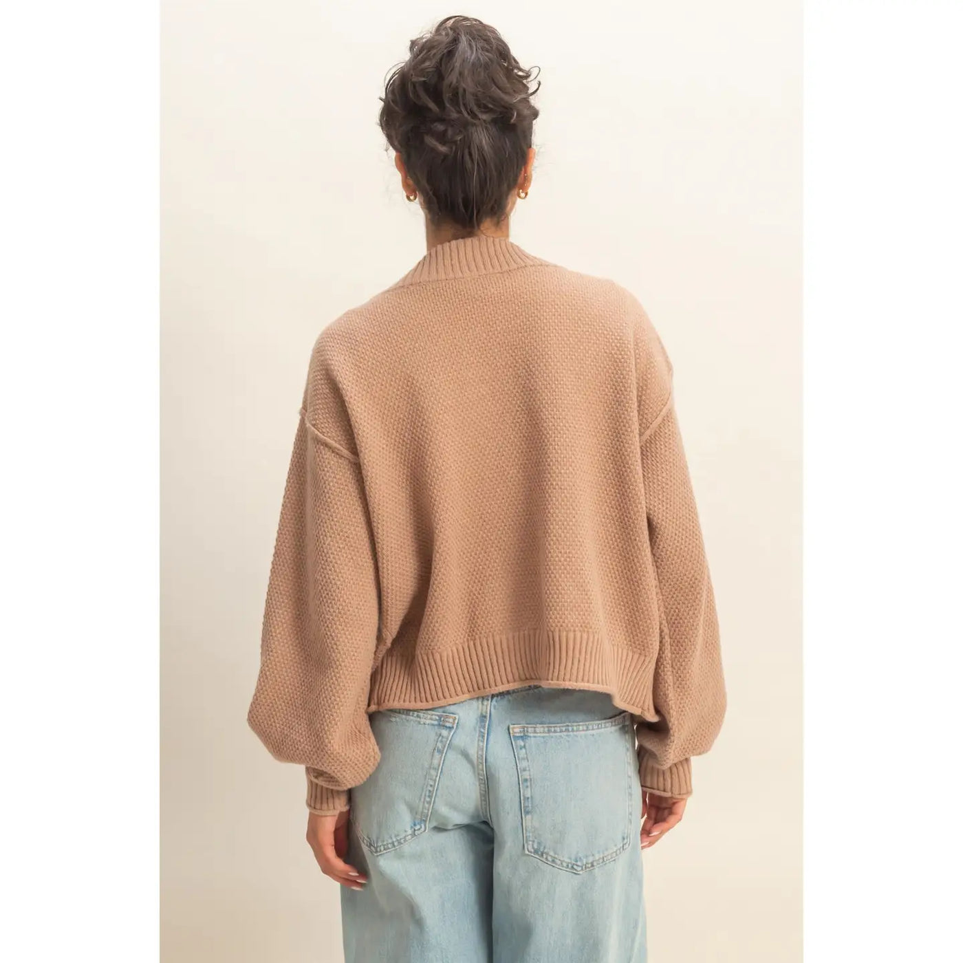 Oversized Textured Knit Cardigan