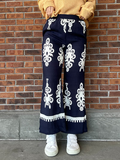 Umgee Border Print Pant