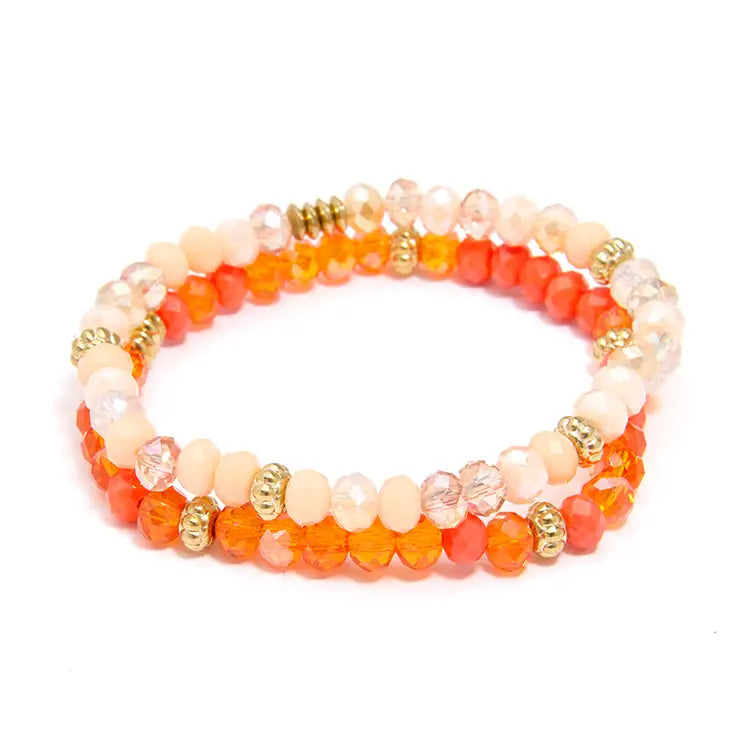 Zenzii Colorful Crystal Beaded Stretch Bracelet