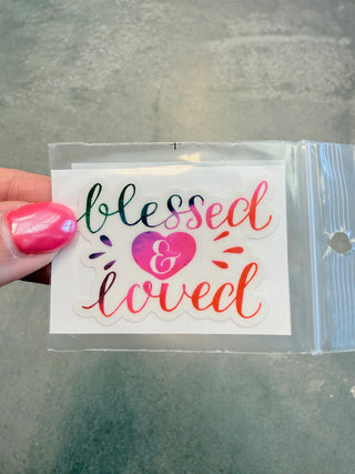 Blessed Loved Cell Phone Sticker