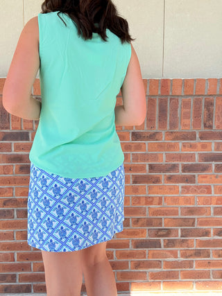 LuLu B Totally Turtles Zip Skort