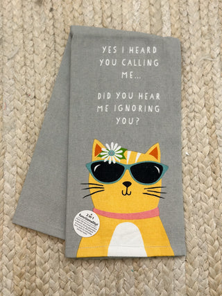 Cat Ignoring You Dish Towel