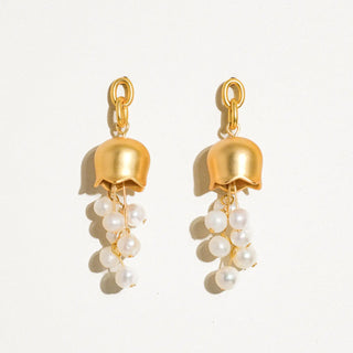 Bellflower Pearl Earrings