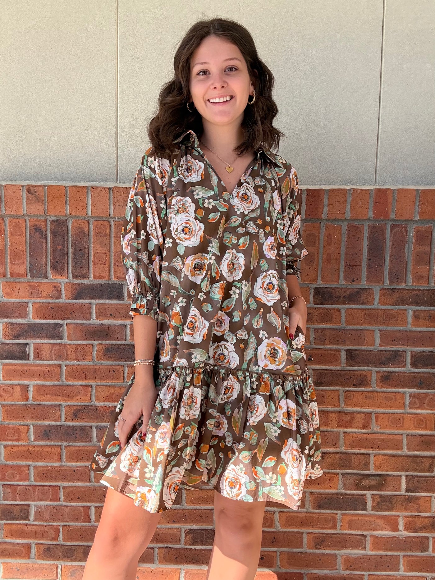 Umgee Floral Escape Dress