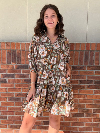 Umgee Floral Escape Dress