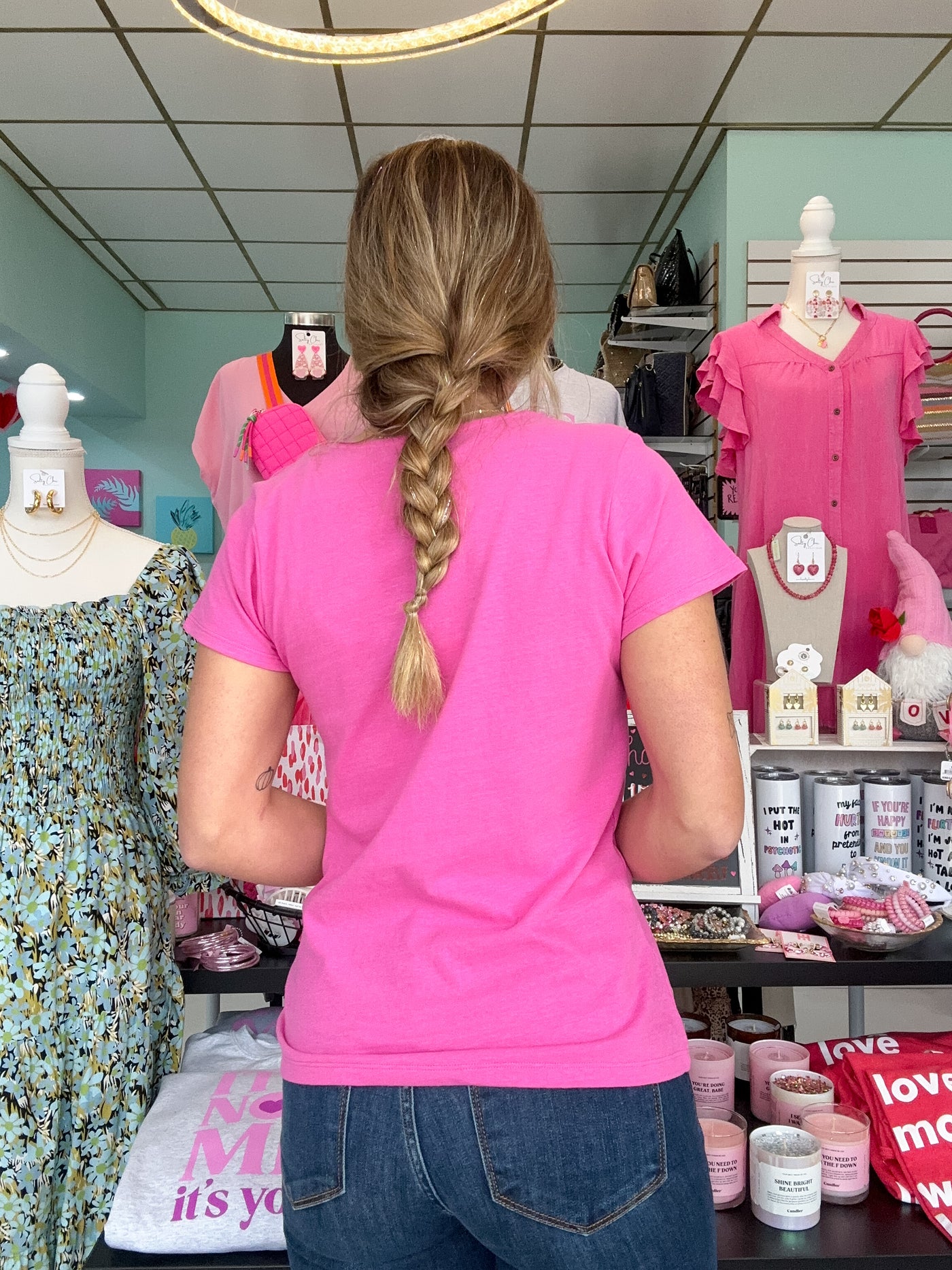 Hatley Braided Neck Tee - Phlox Pink