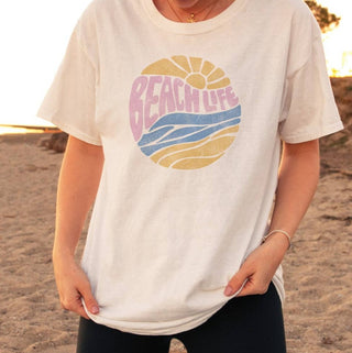 Beach Life Scene Graphic Tee
