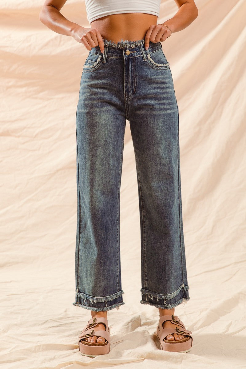 Fawn Frayed Edge Jeans