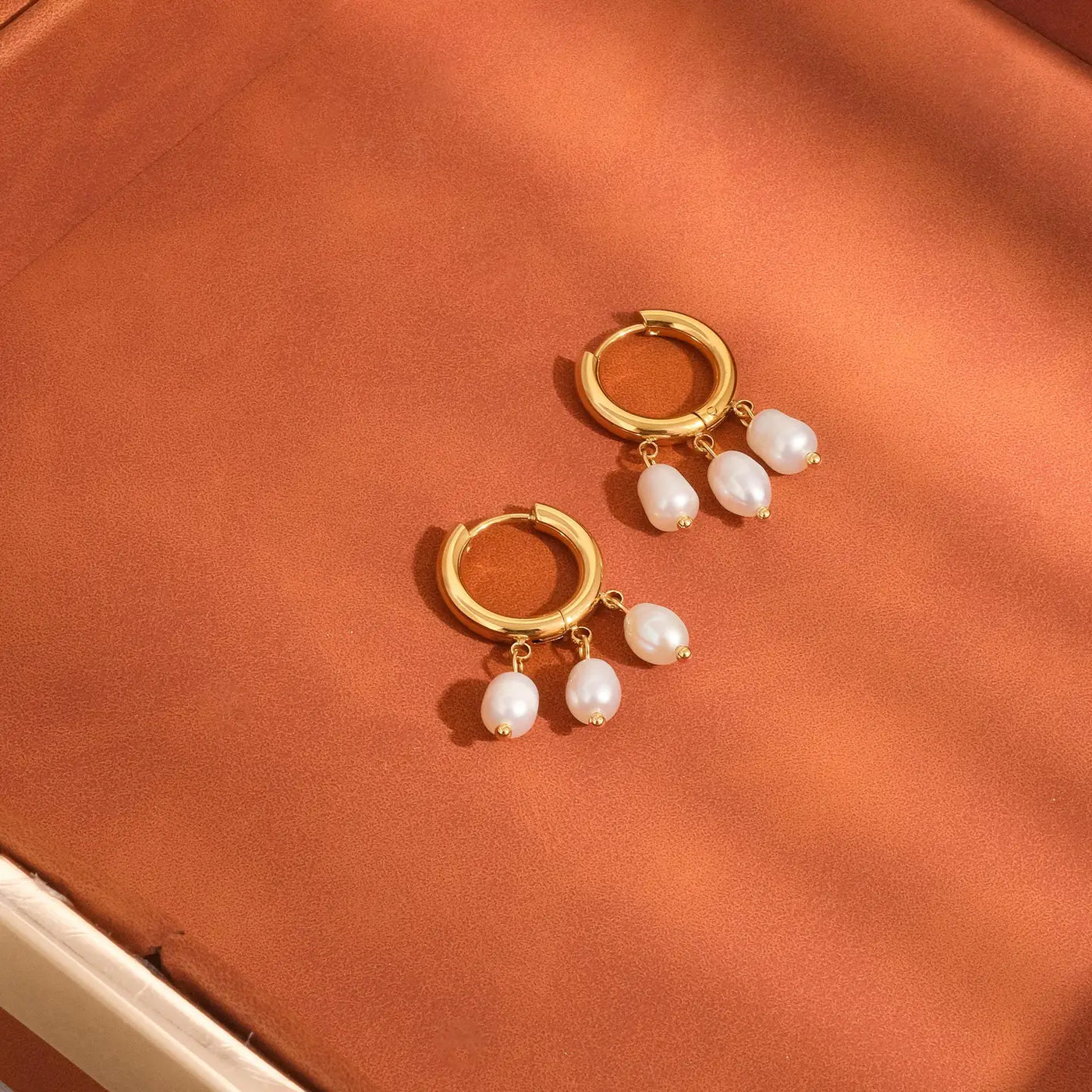 Petite Pearl Dangle Huggies