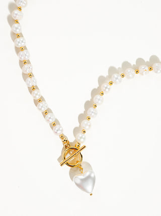 Wren Pearl Heart Necklace