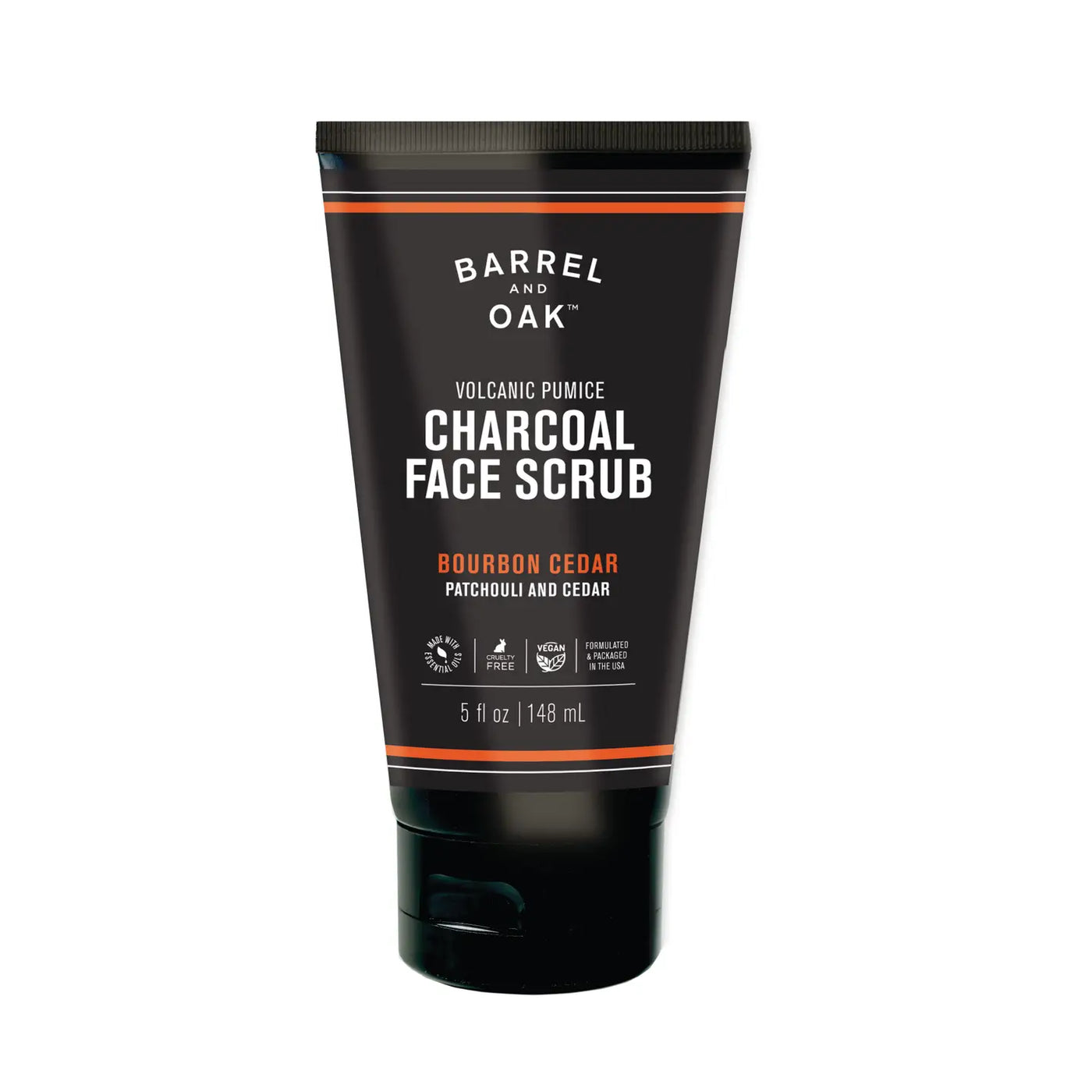 Volcanic Pumice & Charcoal Face Scrub - Bourbon Cedar