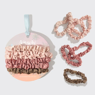 KITSCH Ultra Petite Satin Scrunchies 6pc