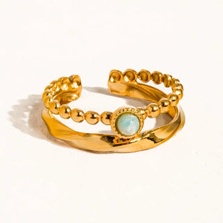 Lindy Layered Adjustable Stone Ring