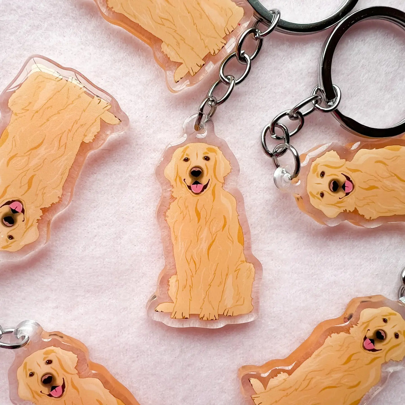 Golden Retriever Keychain