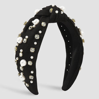 Pearl Rhinestone Knotted Headband