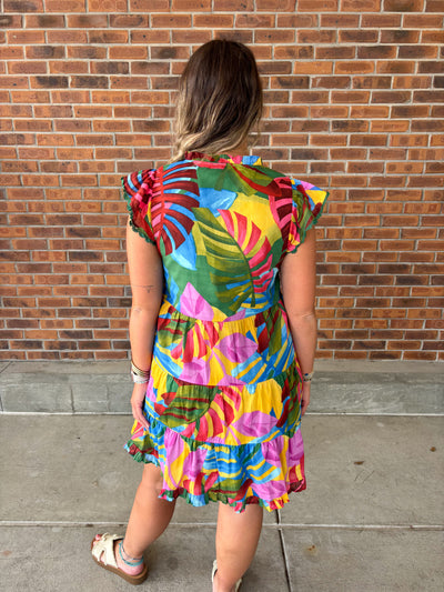 Sugarlips Novi Tropical Yodi Shift Mini Dress