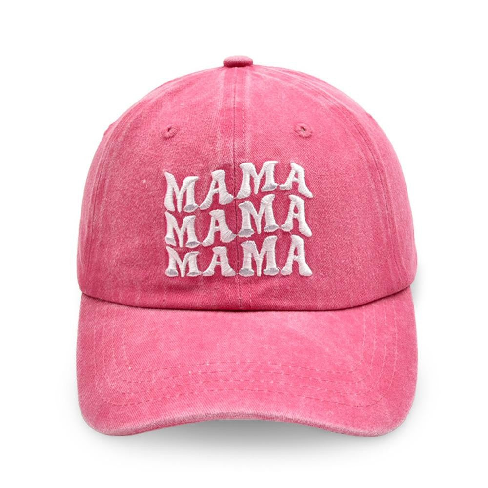 Distressed 'Mama' Embroidered Baseball Cap