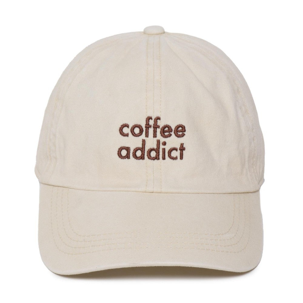 'coffee addict' Embroidered Baseball Cap