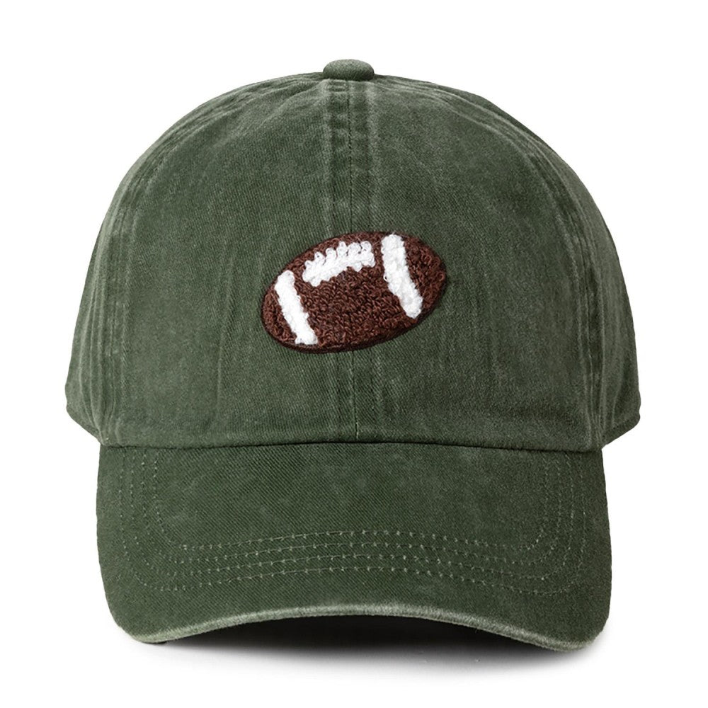 Football Chenille Patch Baseball Cap