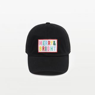 Merry & Bright Embroidered Baseball Cap