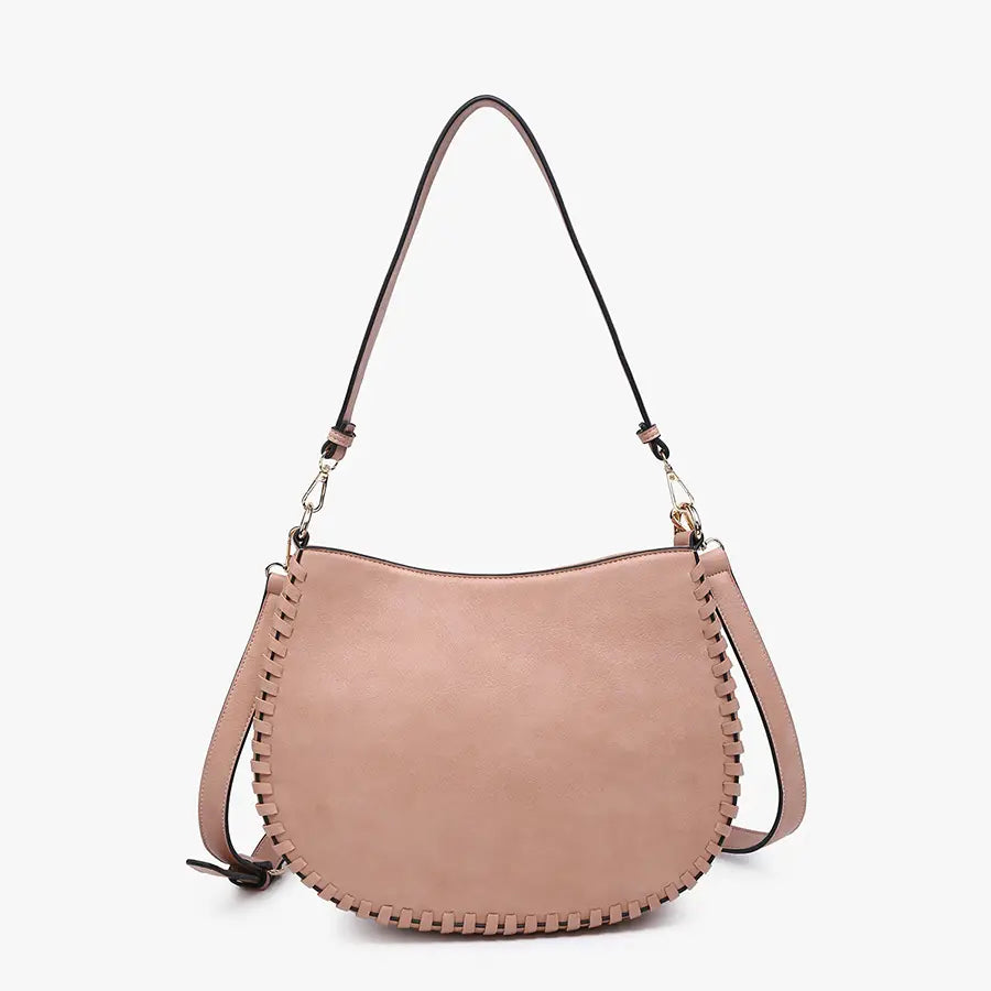 Raquel Whipstitch Trim Crossbody/Saddle Bag