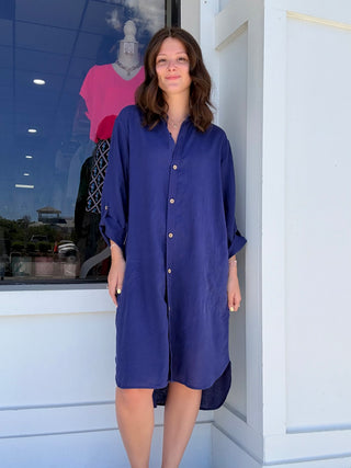 Escape by Habitat Lake Linen Getaway Shirt Dress