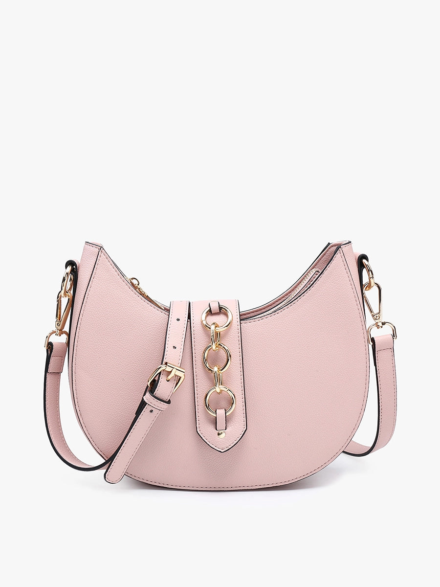 Euphemia Half-Moon Crossbody w/ Metal Ring