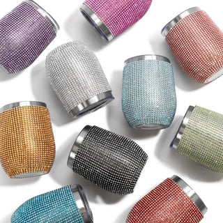 Rhinestone 12oz Stainless Wine Tumbler