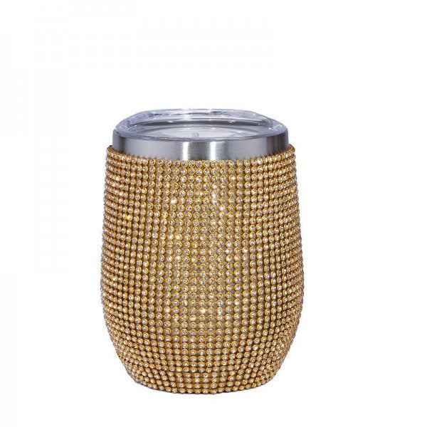 Rhinestone 12oz Stainless Wine Tumbler