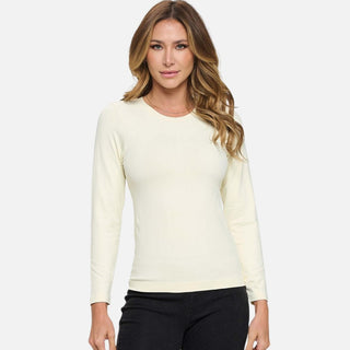 Seamless Round Neck Long Sleeve Top