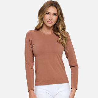 Seamless Round Neck Long Sleeve Top