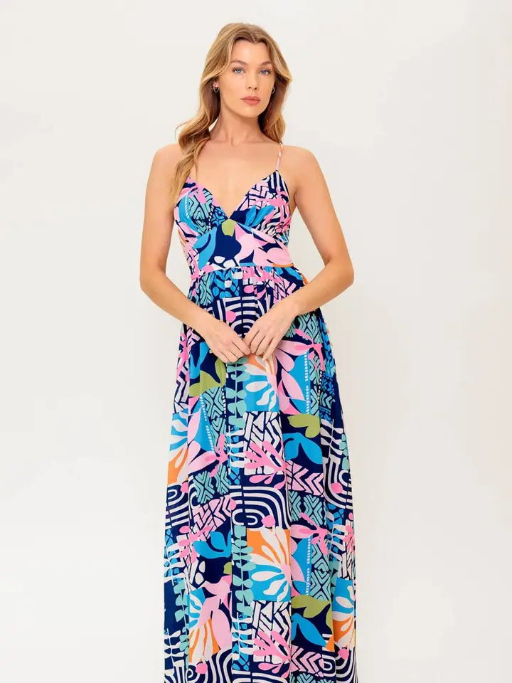 Flying Tomato Printed Tropics Maxi Dress