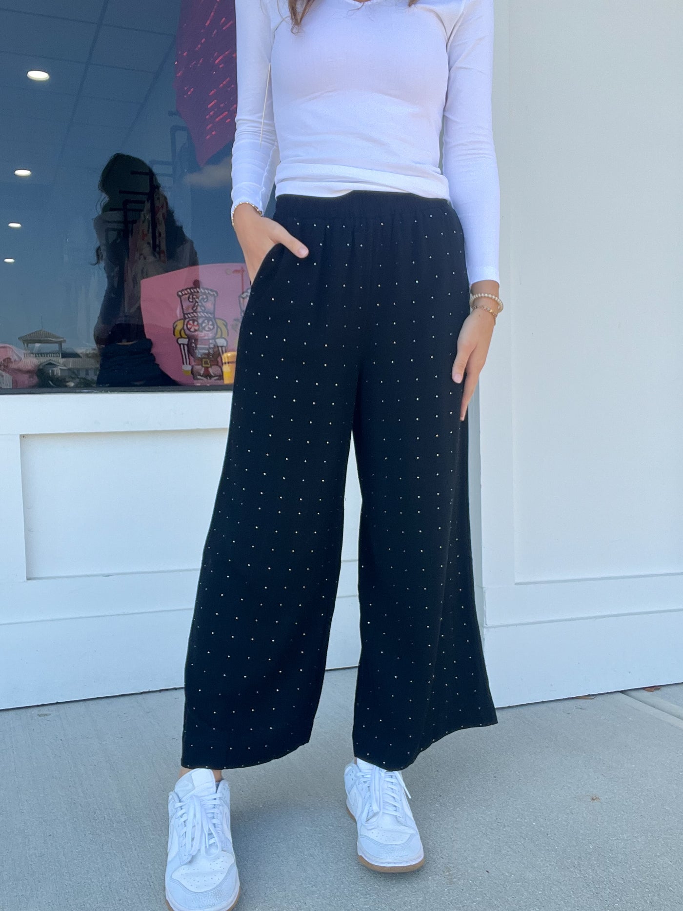 Umgee Embellished Linen Pant