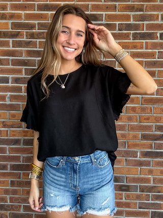 Umgee Jade Linen Top