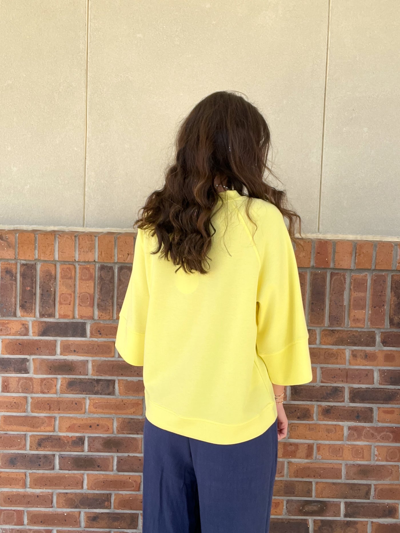 Umgee 3/4 Sleeved Drop Shoulder Top