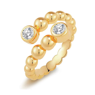 Sahira Skylar Bezel Beaded Ring