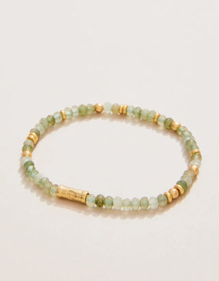 Spartina 4mm Green Stone Stretch Bracelet