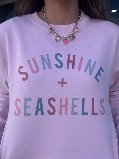 "Sunshine And Seashells" Crewneck Sweatshirt