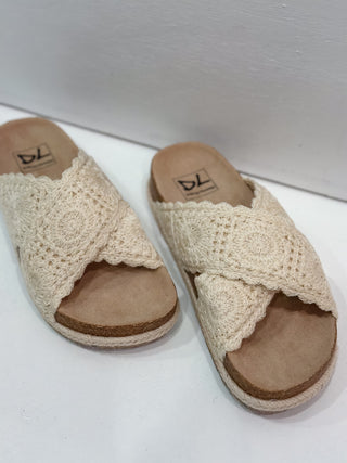 Tacoma Crochet Sandal - Cream