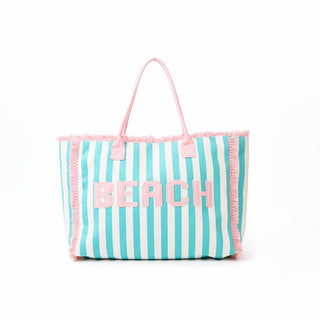 Beach Terry Cloth Striped Tote